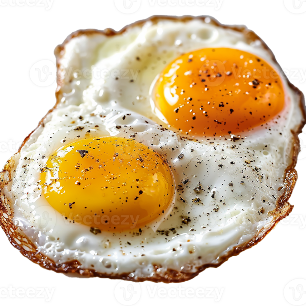 AI generated Sunny-Side-Up Eggs on Transparent Background png