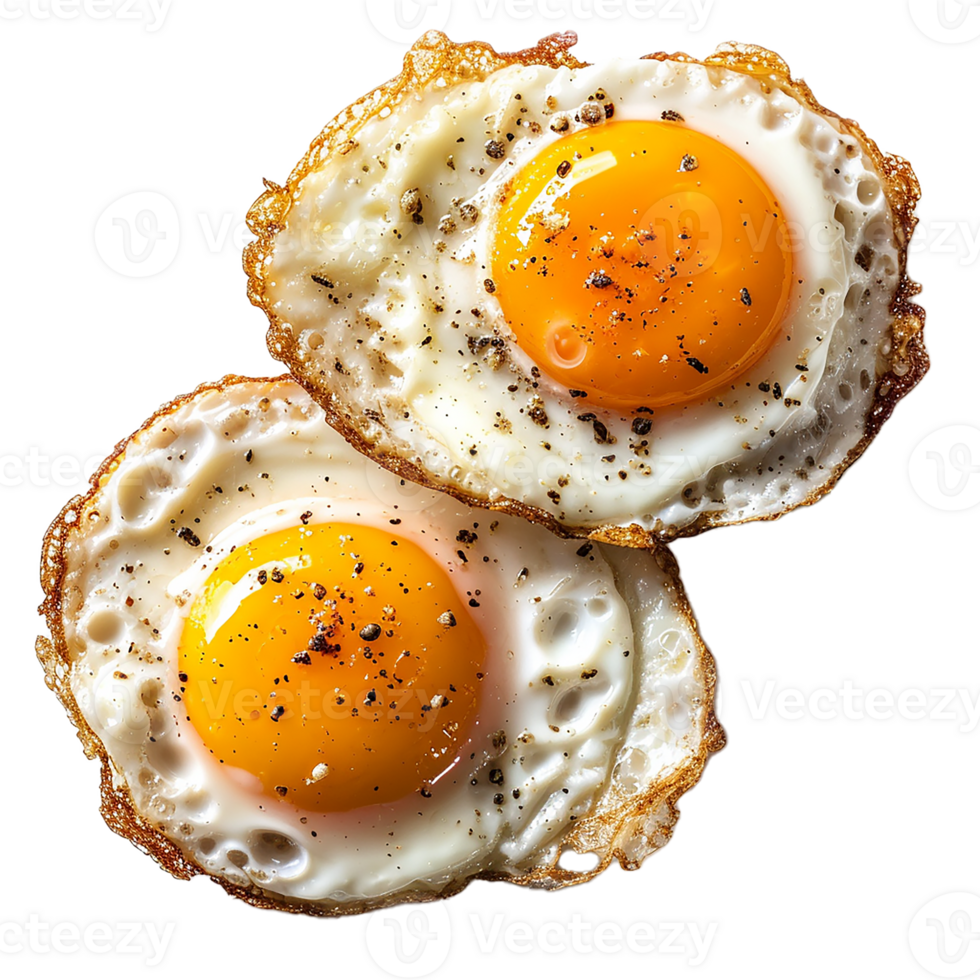 AI generated Sunny-Side-Up Eggs on Transparent Background png