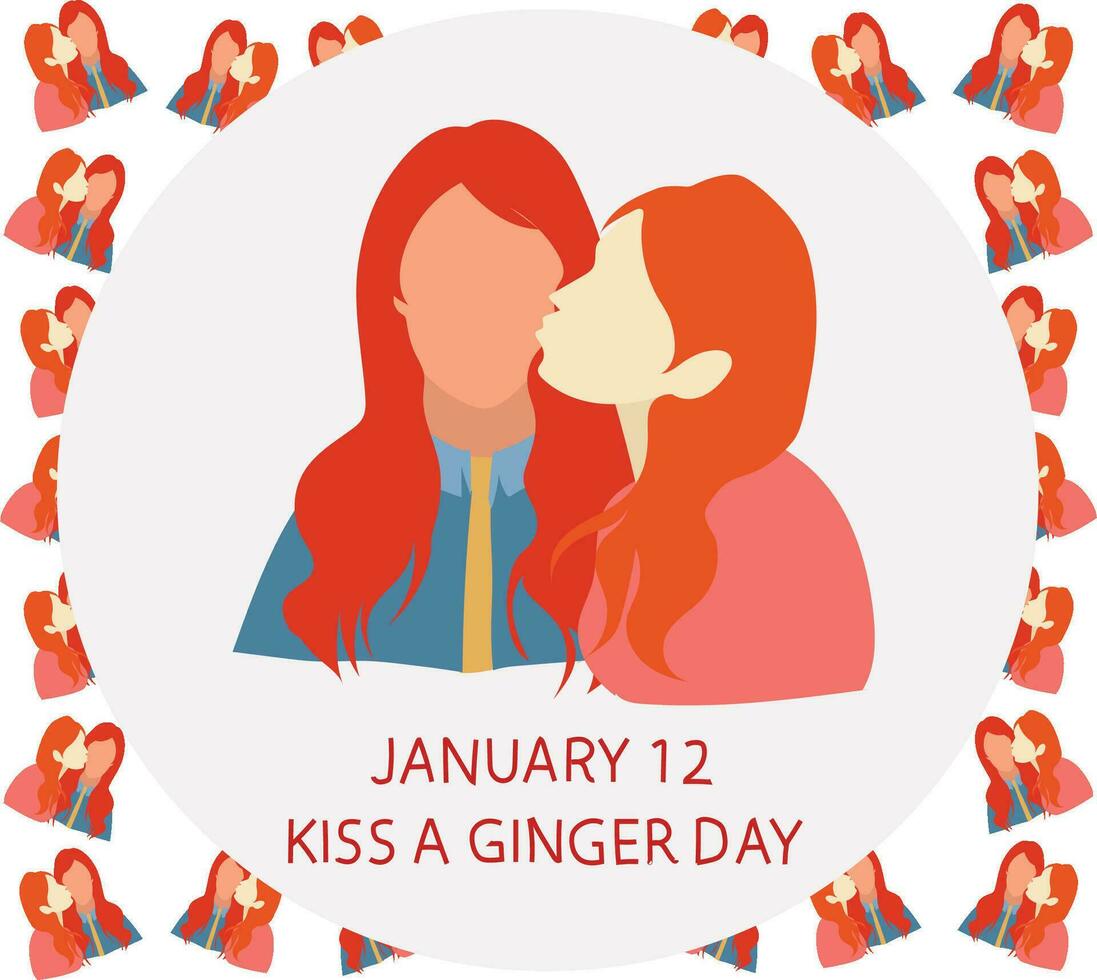 kiss a ginger day vector