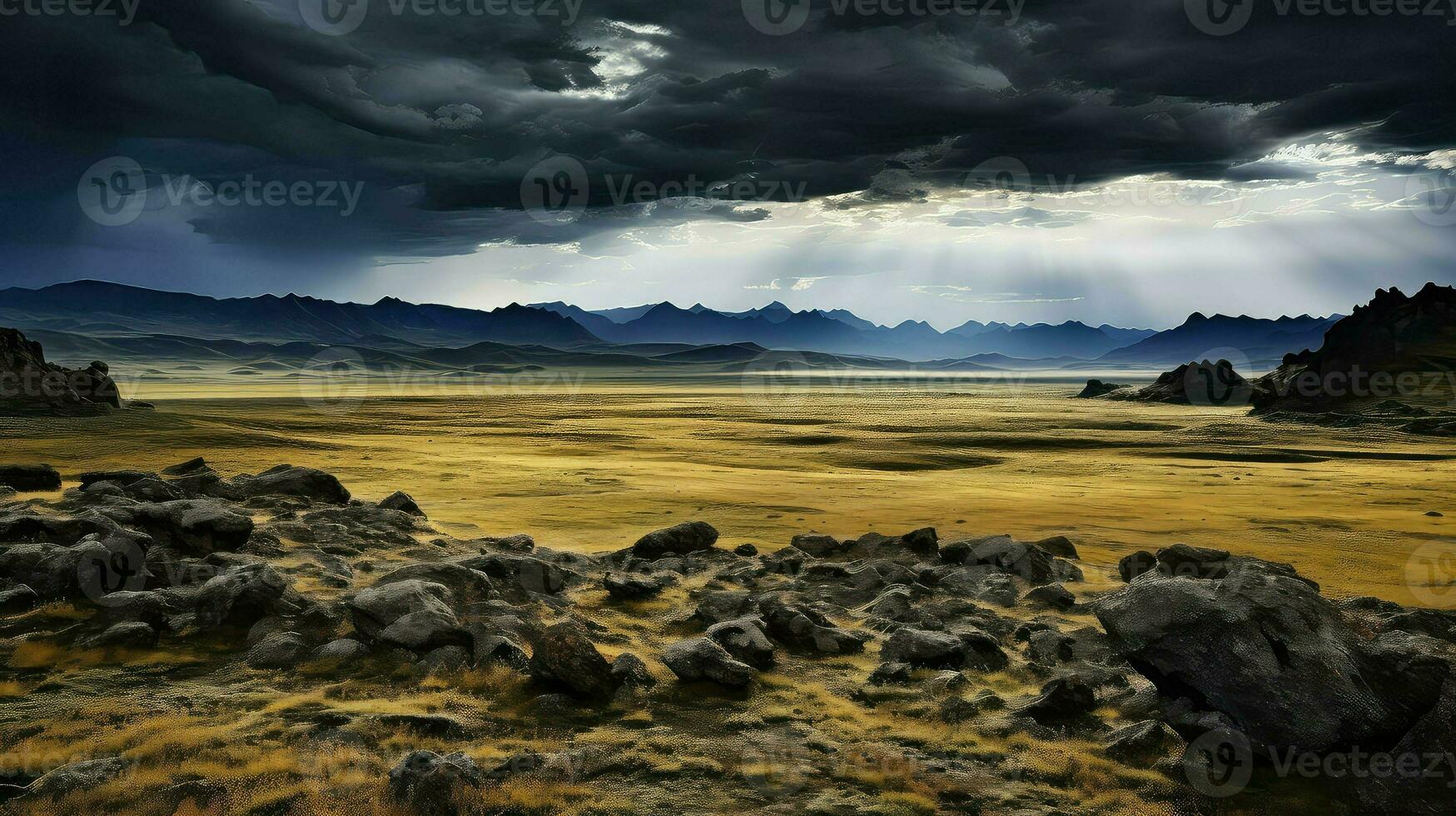 AI generated erosion tectonic plateau landscape photo