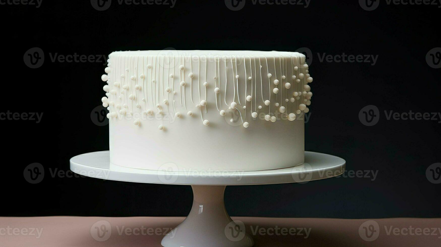 AI generated frosting white cake food photo