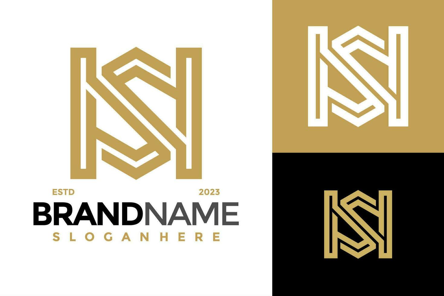 Letter Ns or Sn Unique Logo design vector symbol icon illustration