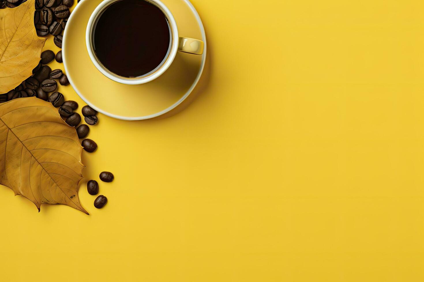 AI generated Good morning hot coffee. AI Generated photo