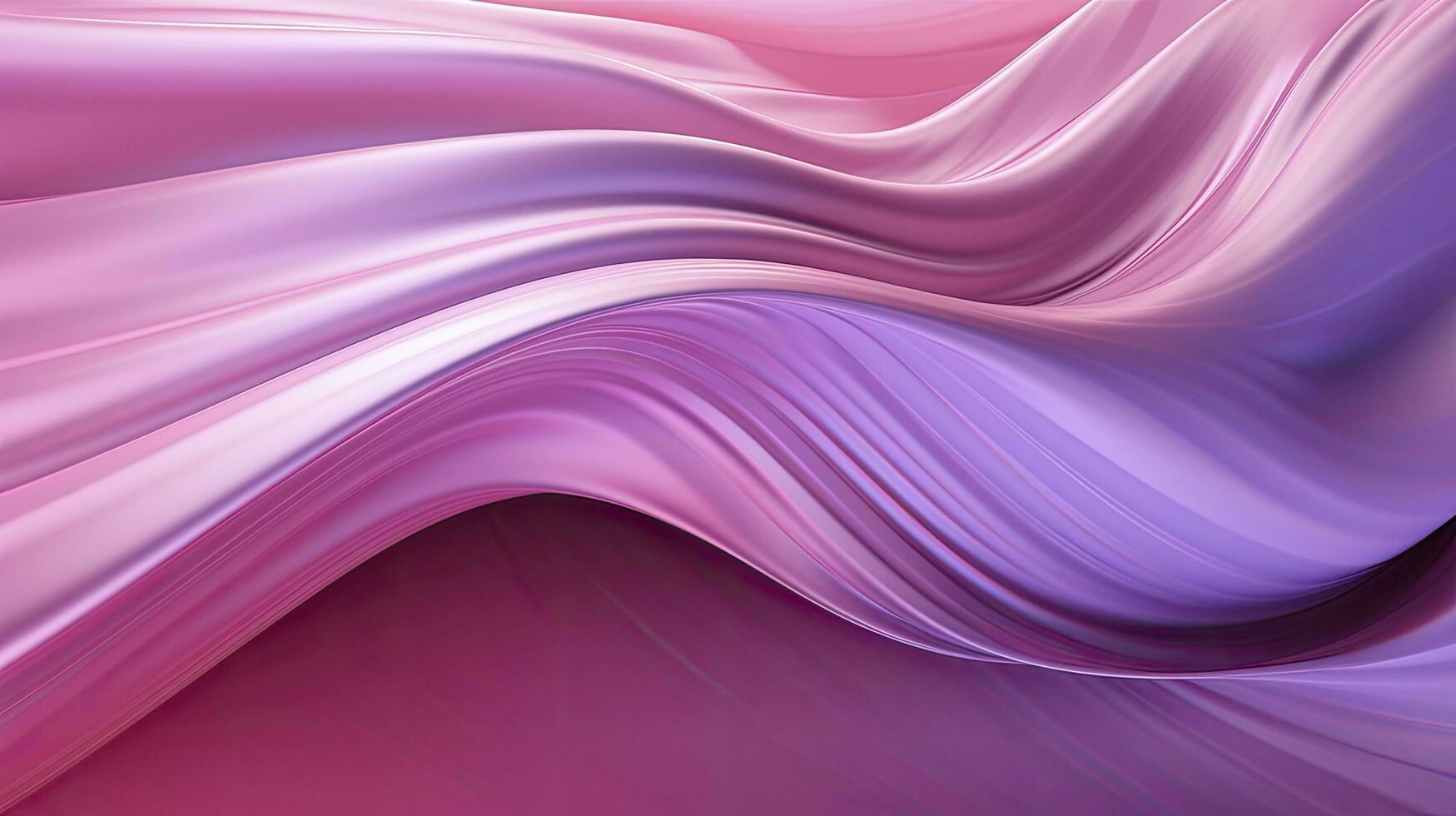 AI generated Abstract 3D image of digital waves in shades of pink and purple. AI Generated photo