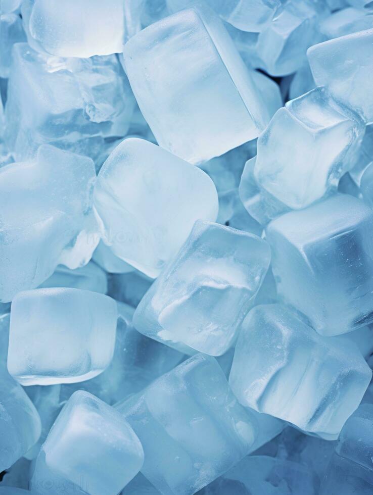 AI generated Ice cube background, ice cube texture, or background. AI Generated photo