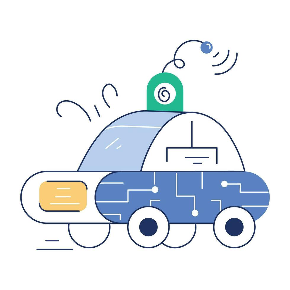 AI Technology Hand Drawn Illustration vector