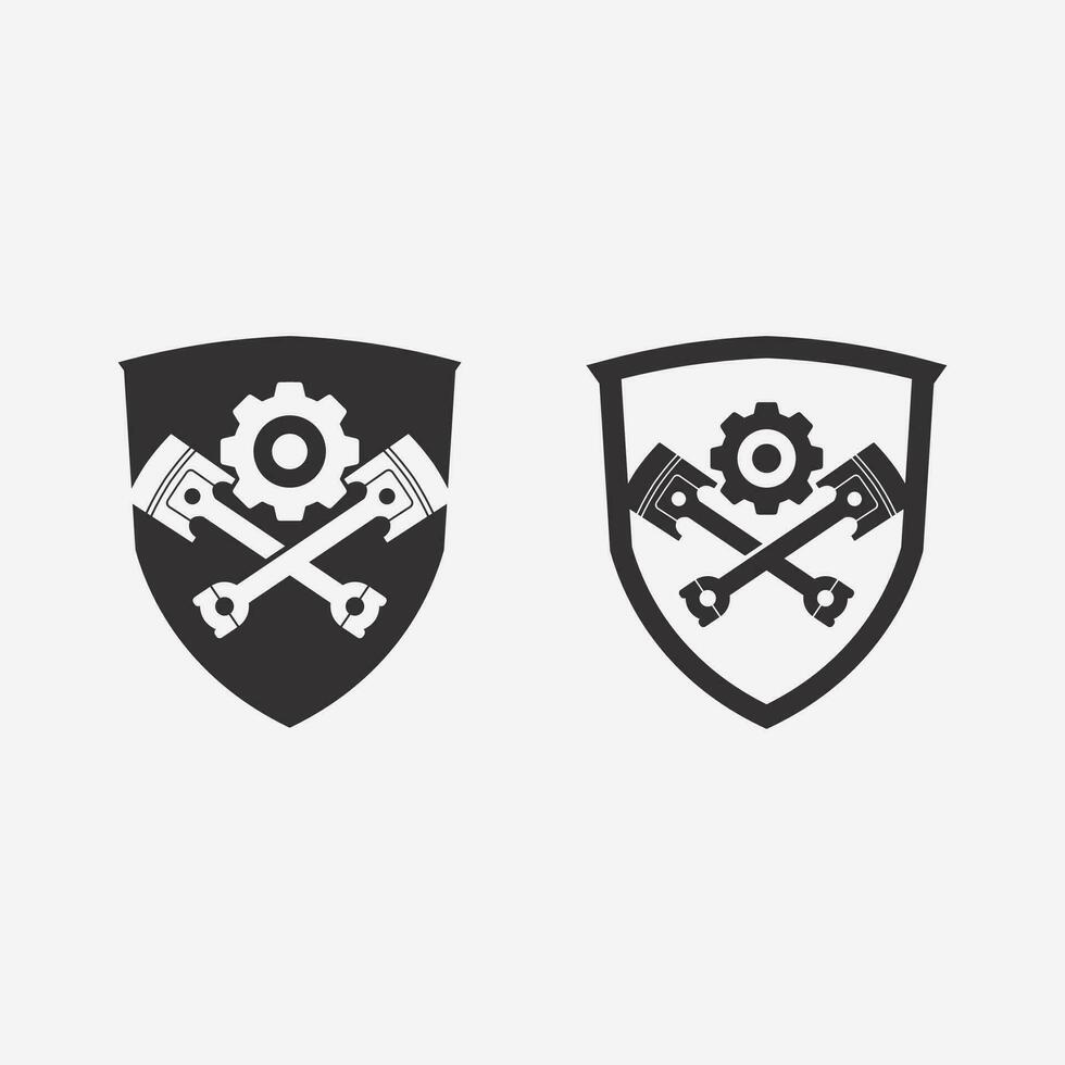 machine  engine and heavy equipment logos design icon sign vector illustration