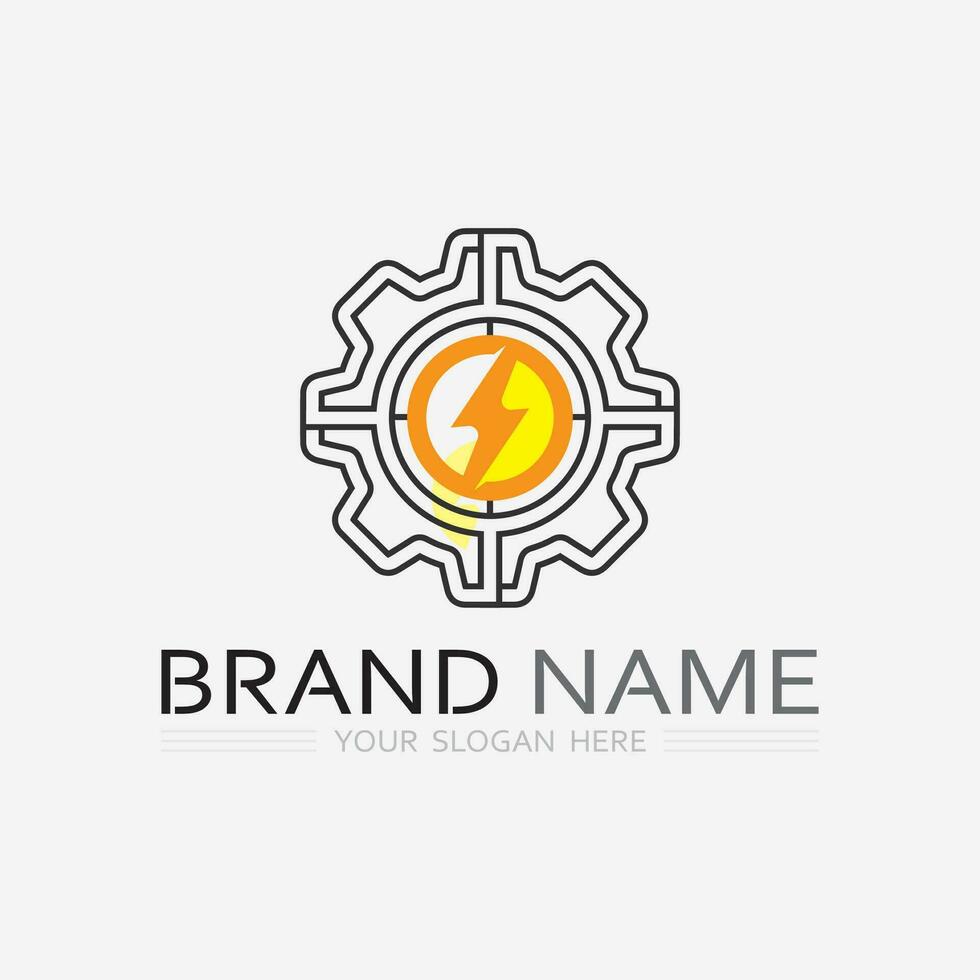 machine  engine and heavy equipment logos design icon sign vector illustration
