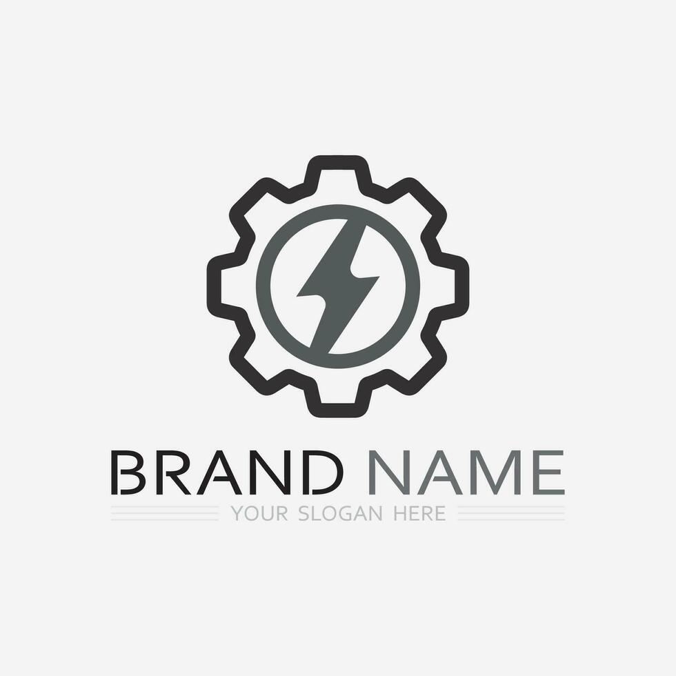 machine  engine and heavy equipment logos design icon sign vector illustration