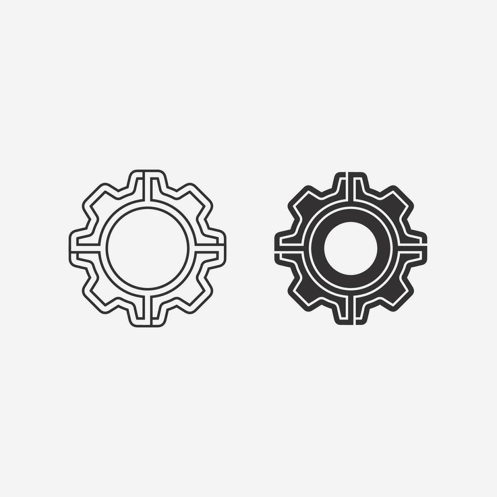 machine  engine and heavy equipment logos design icon sign vector illustration