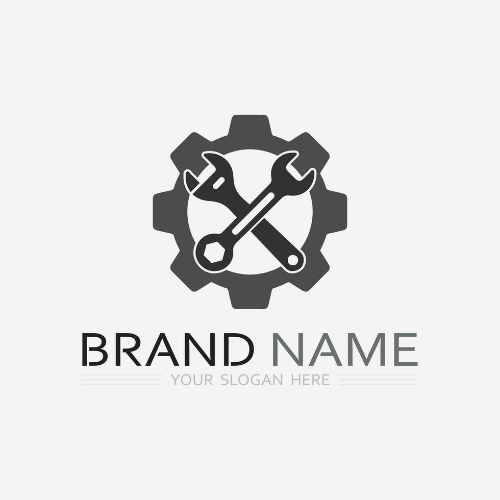 machine  engine and heavy equipment logos design icon sign vector illustration