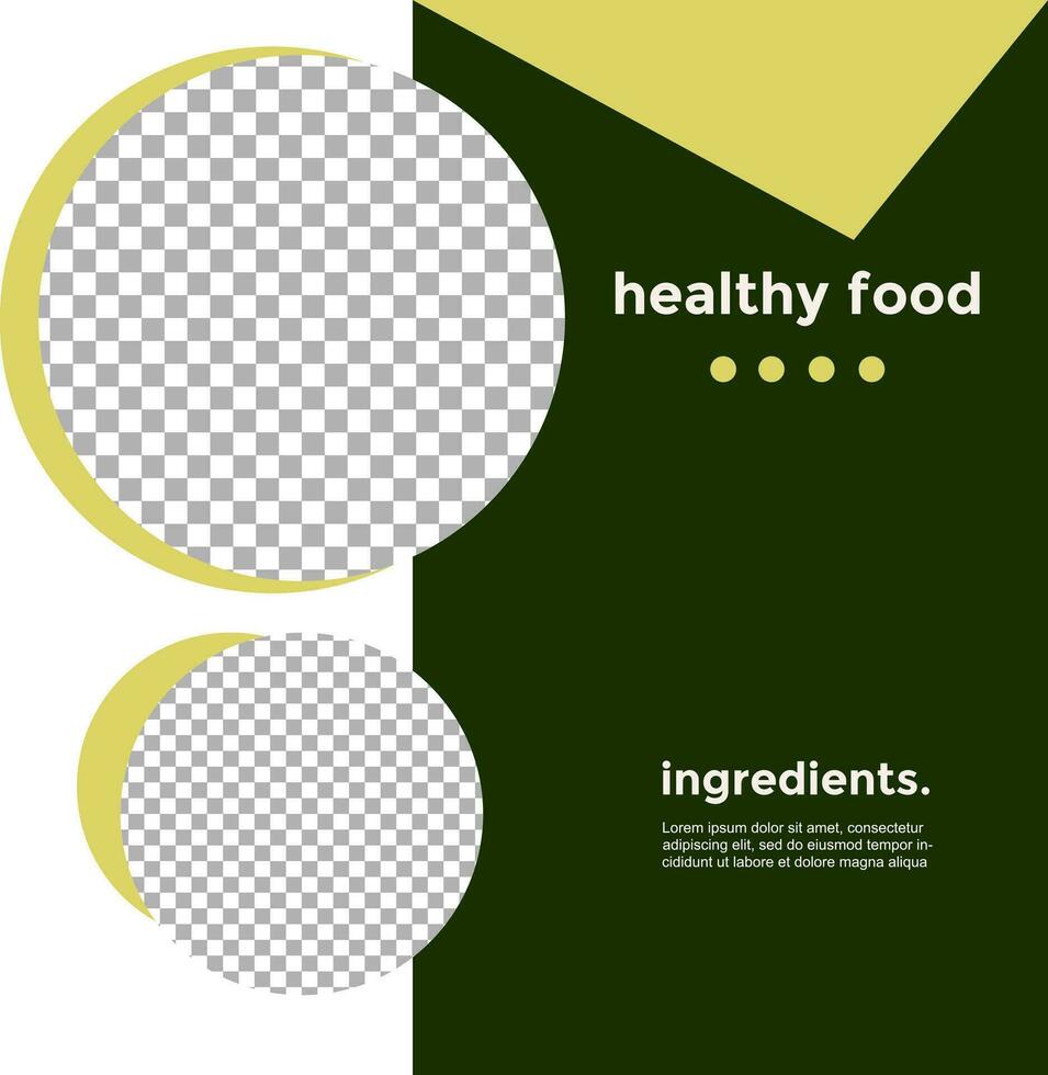 HEALTHY FOOD PROMOTION AND OFFER DISCOUNT PROMOTION. SOCIAL MEDIA TEMPLATE BANNER BACKGROUND DESIGN VECTOR