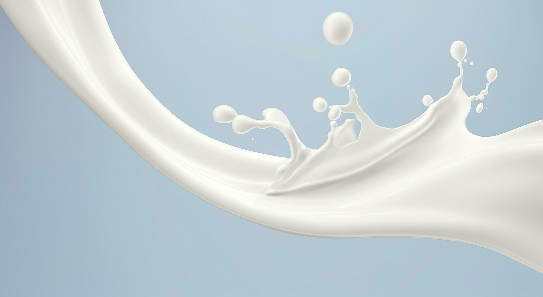 AI generated White milk splash isolated on background, liquid or Yogurt splash,  3d illustration. Generative AI photo