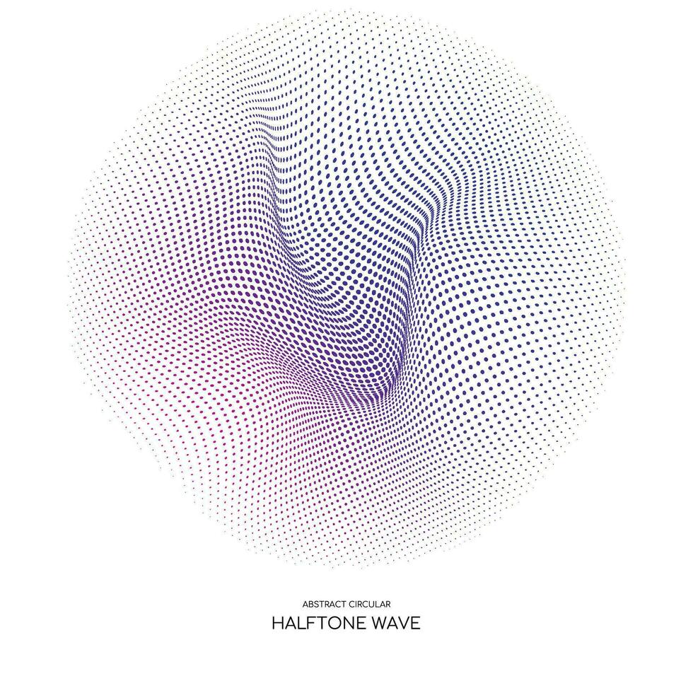 abstract wave particle design on white background. halftone wave vector design.