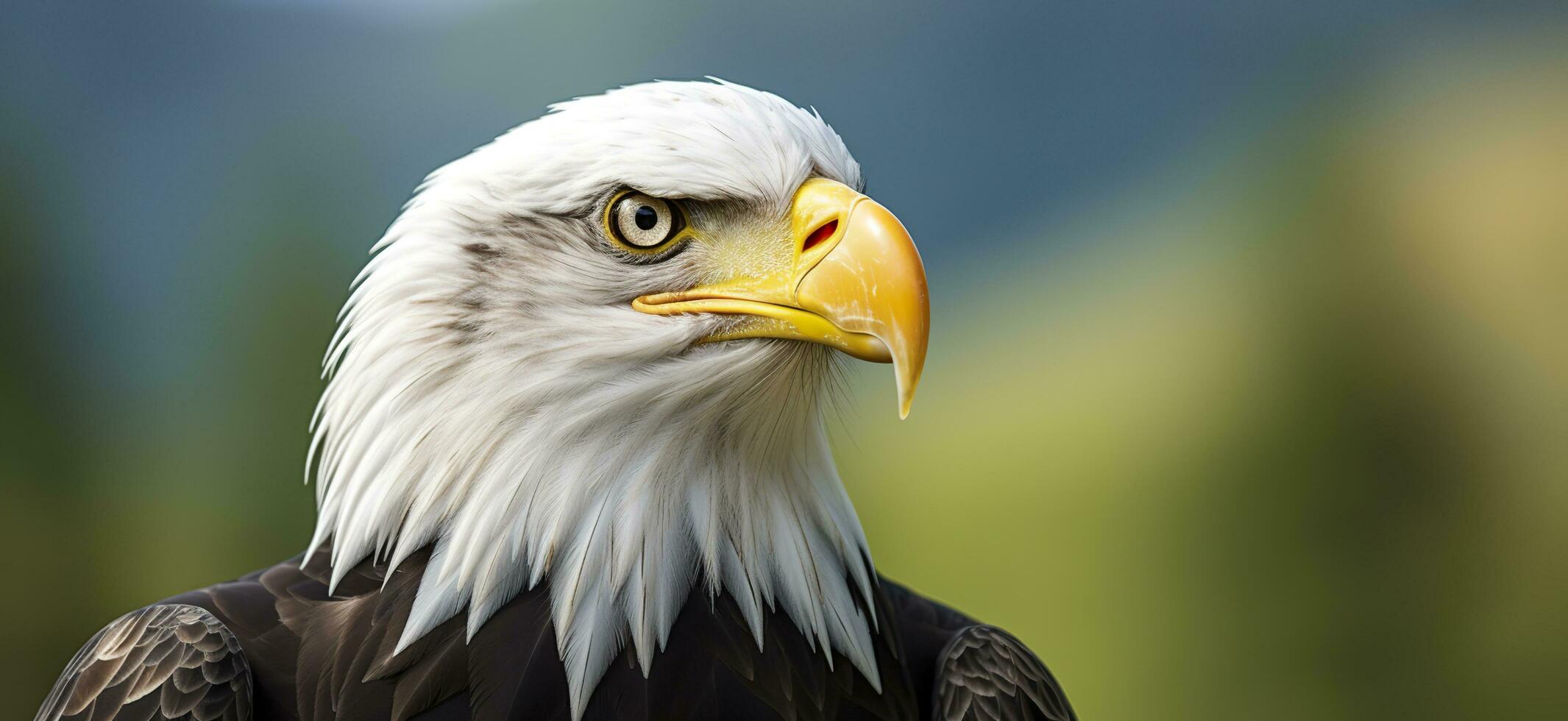 AI generated Portrait of an american bald eagle, wildlife. Generative AI photo