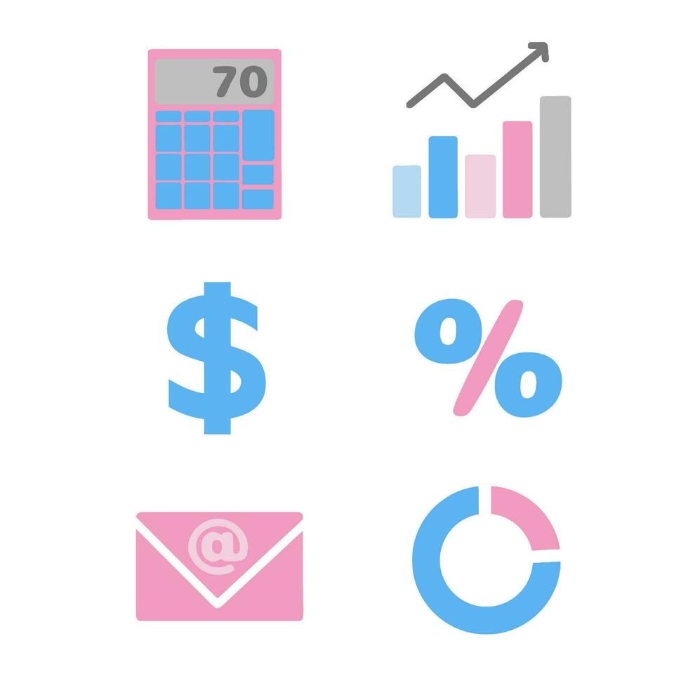 vector accounting symbol and icon