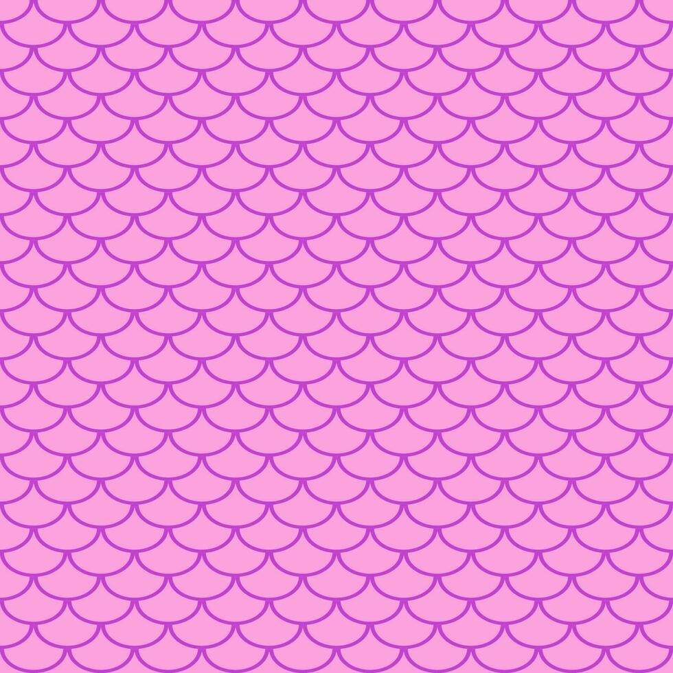 Fish scale pattern on seamless pink background. vector