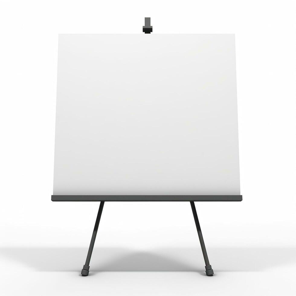 AI generated blank whiteboard on the wall. Generative AI photo