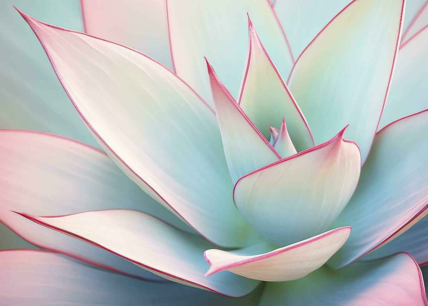 AI generated Agave leaves in trendy pastel colors for design backgrounds. AI Generated photo