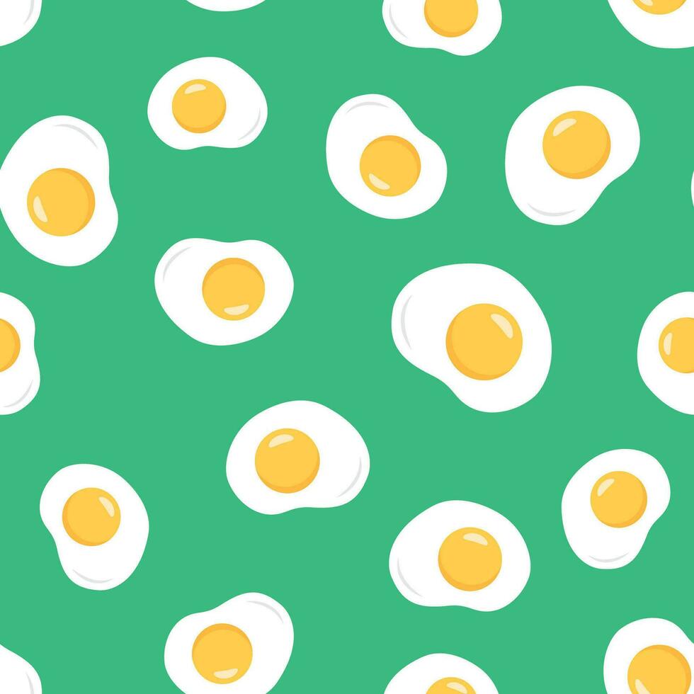 Seamless Fried eggs pattern background vector