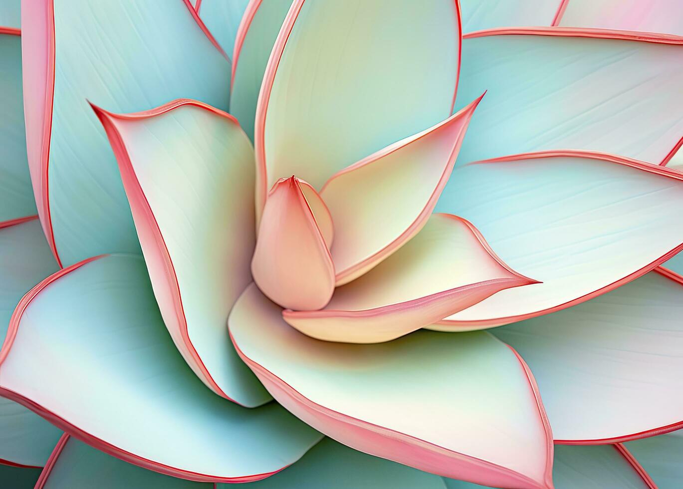 AI generated Agave leaves in trendy pastel colors for design backgrounds. AI Generated photo