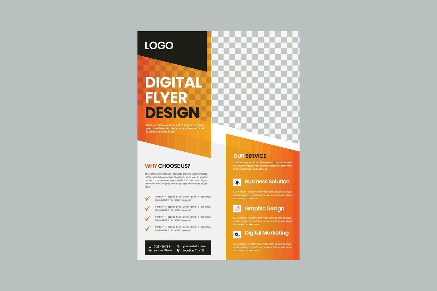 poster flyer pamphlet brochure cover design layout space for photo background, vector illustration template in A4 size