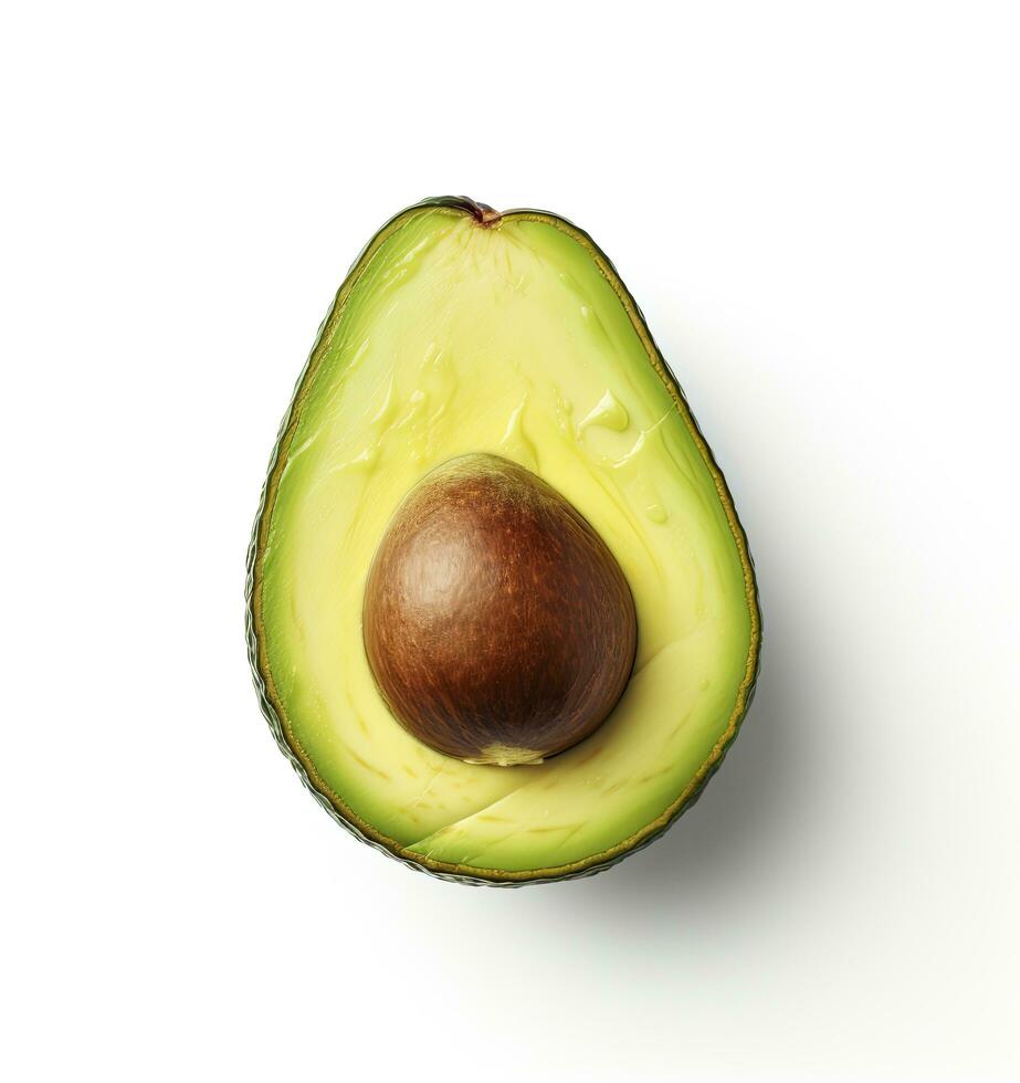 AI generated Avocado on white background. AI Generated photo