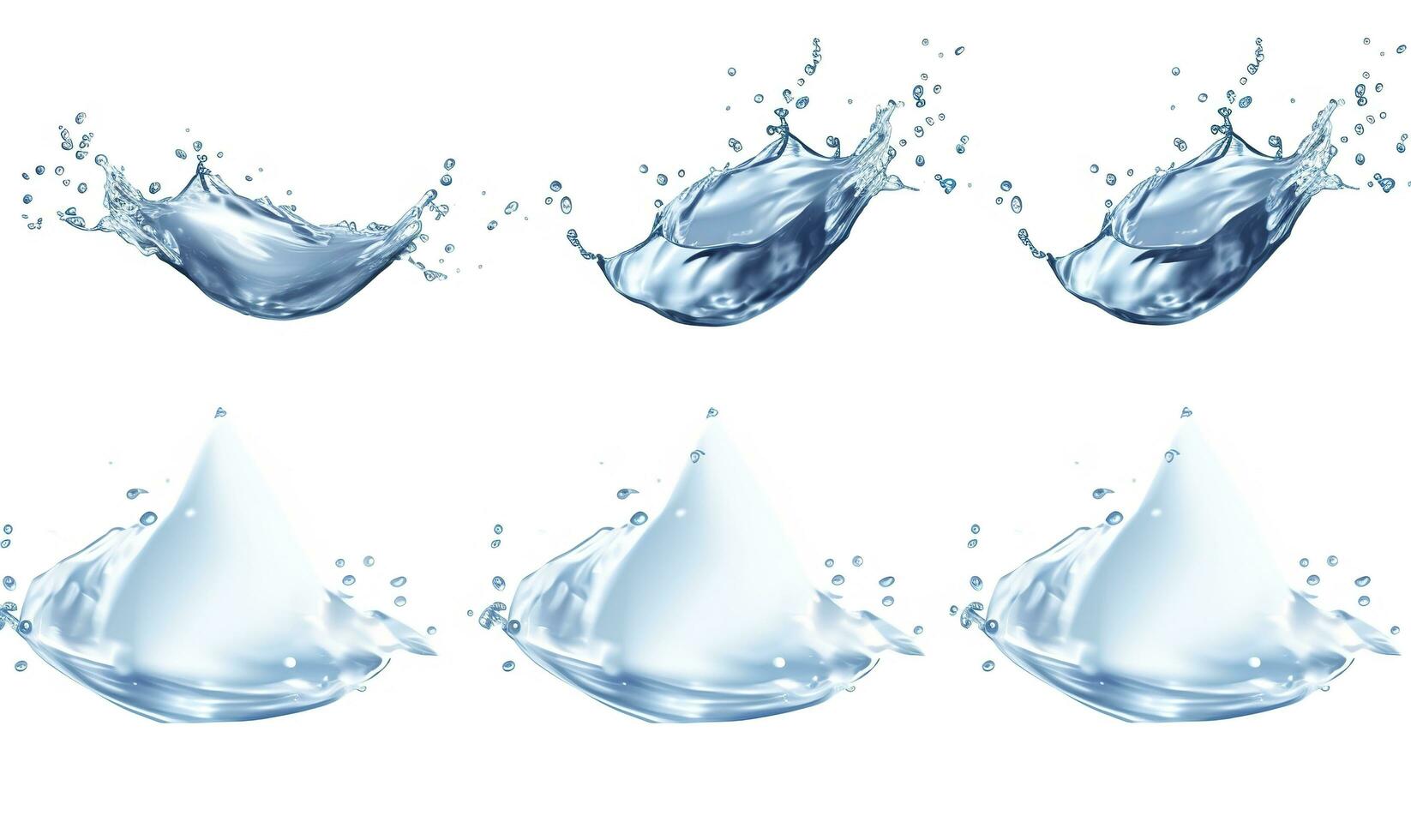 AI generated The water crown splashes with drops.Generative AI photo