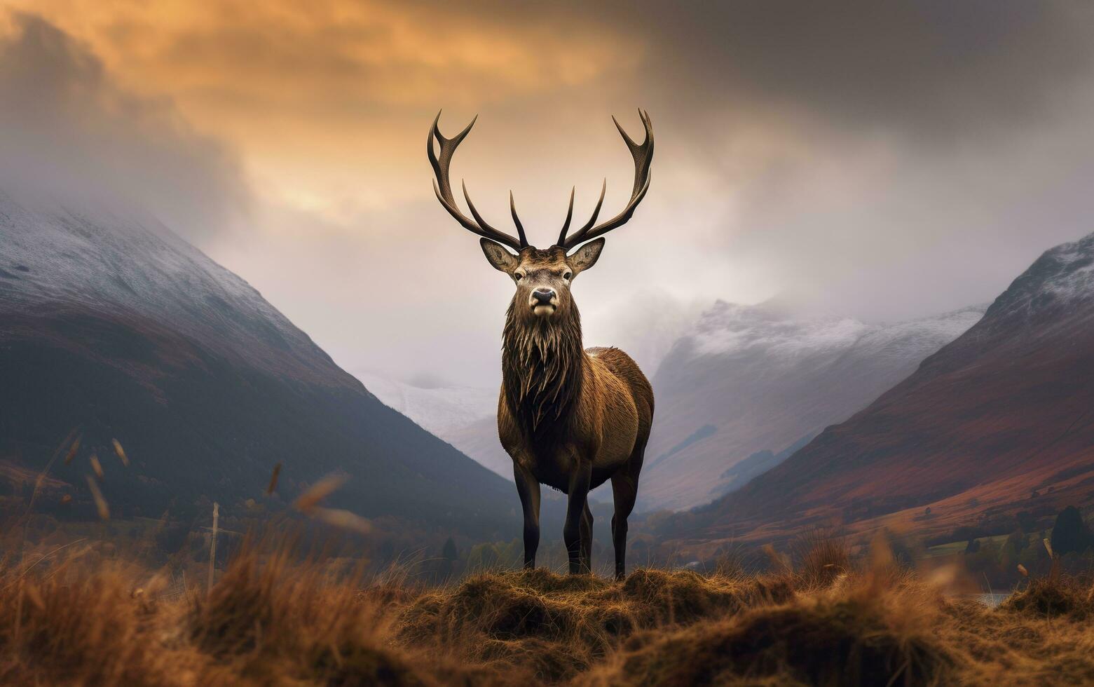 AI generated Monarch Of The Glen. AI Generated photo