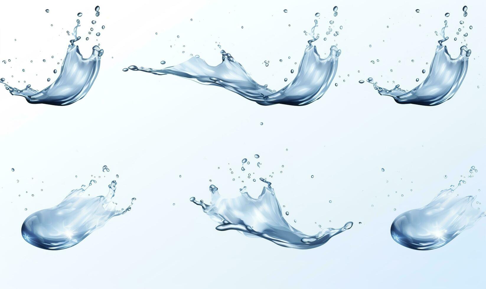 AI generated The water crown splashes with drops.Generative AI photo