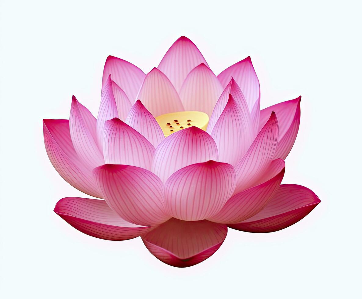 AI generated Lotus flower on white background. AI Generated photo