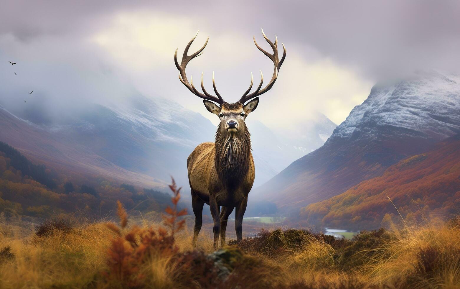 AI generated Monarch Of The Glen. AI Generated photo