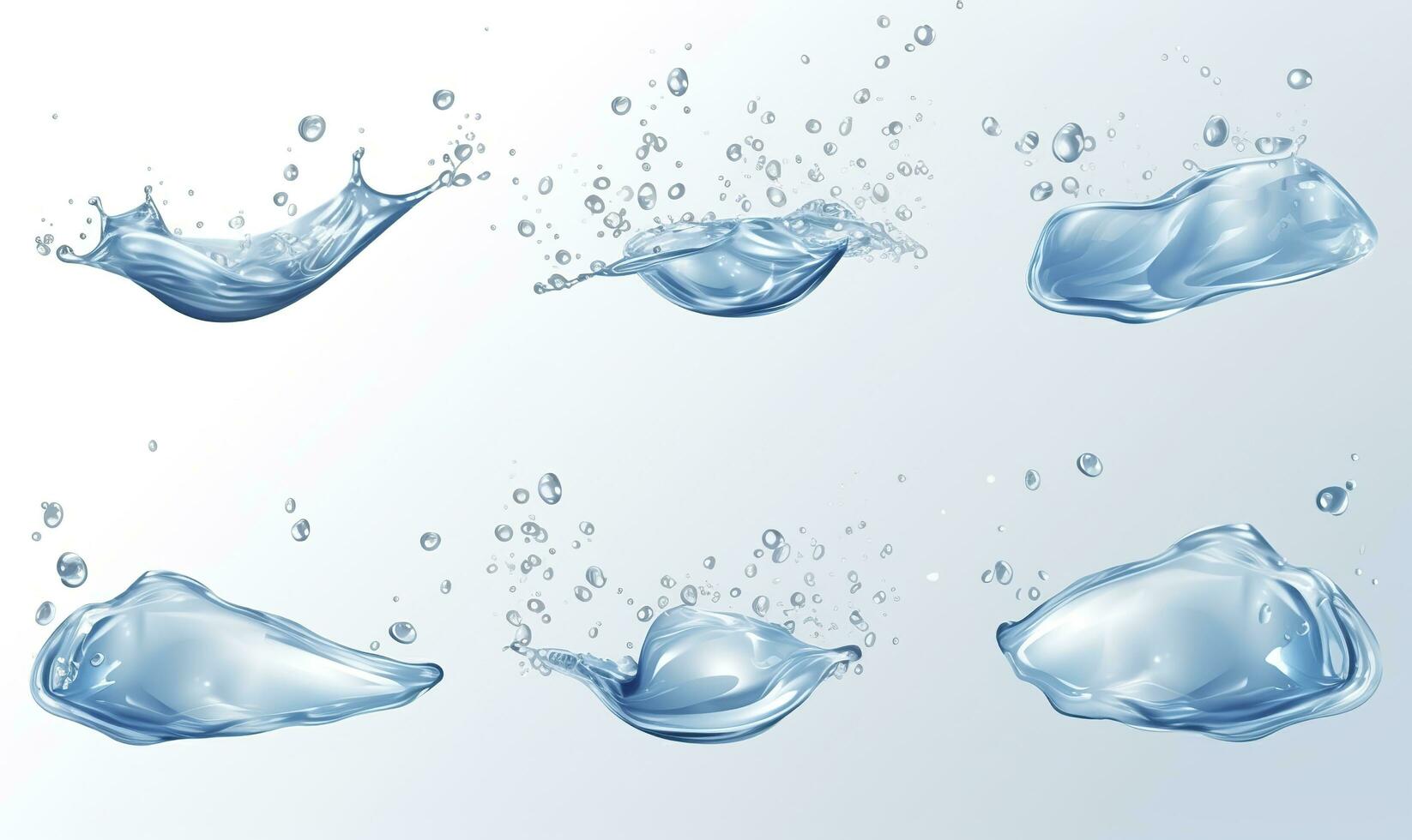 AI generated The water crown splashes with drops.Generative AI photo
