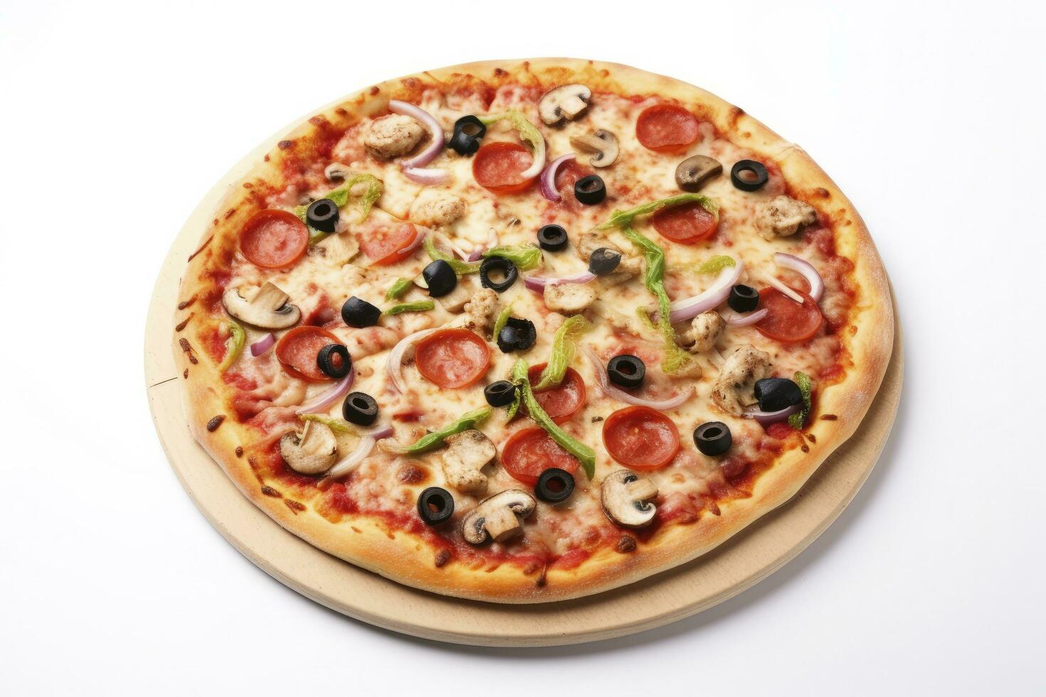 AI generated Pizza isolated on white background. AI Generated photo