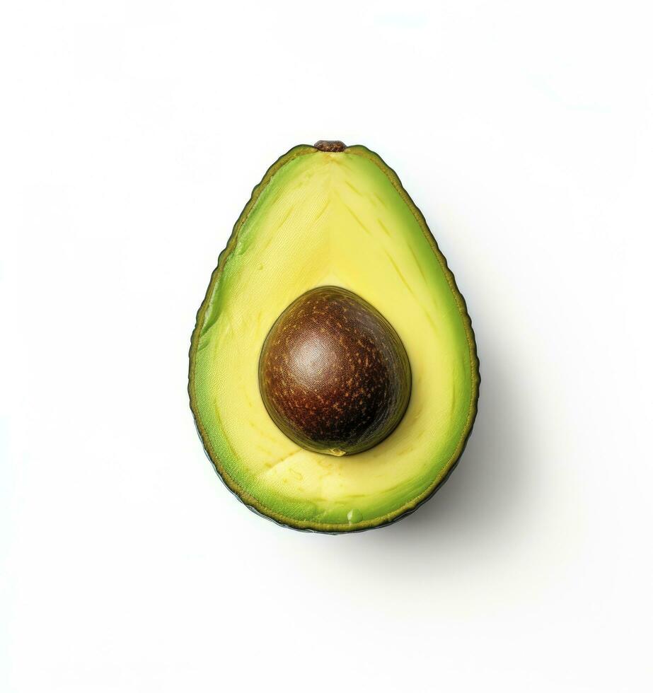 AI generated Avocado on white background. AI Generated photo