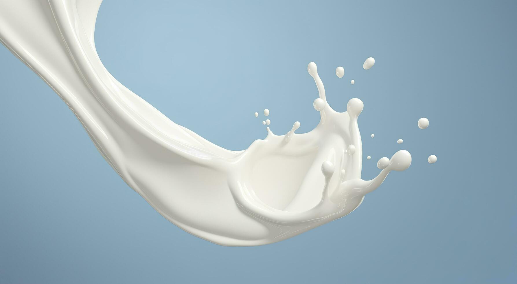 AI generated White milk splash isolated on background, liquid or Yogurt splash,  3d illustration. Generative AI photo