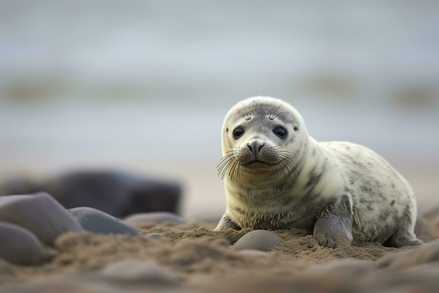 AI generated Harbor seal cub. AI Generated photo