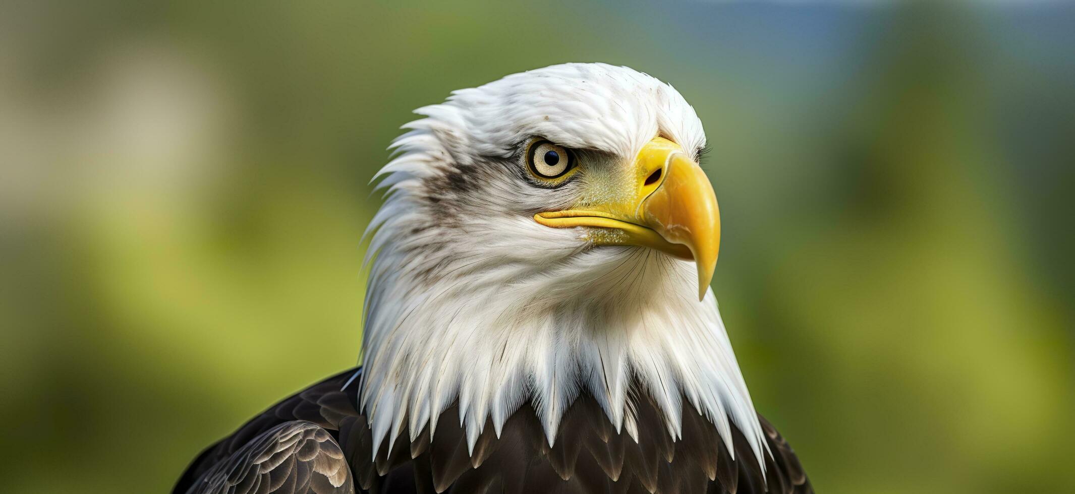 AI generated Portrait of an american bald eagle, wildlife. Generative AI photo