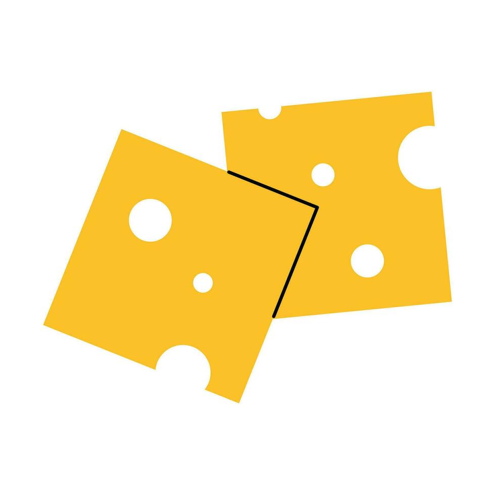 Slices of cheese vector