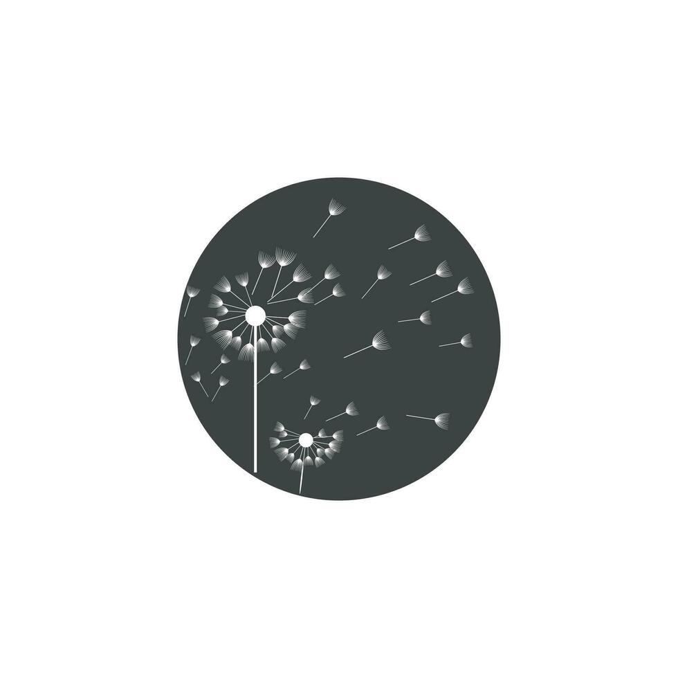 dandelion logo vector symbol design