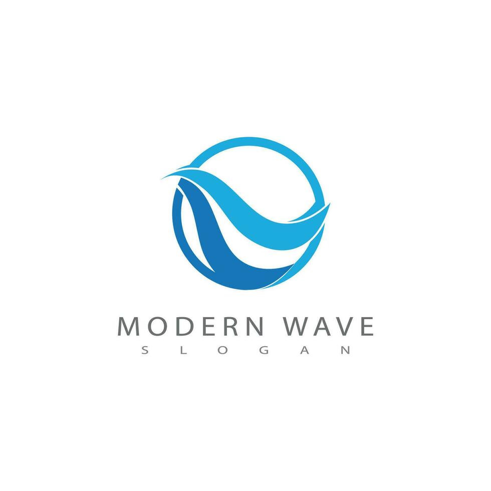wave logo vector symbol template
