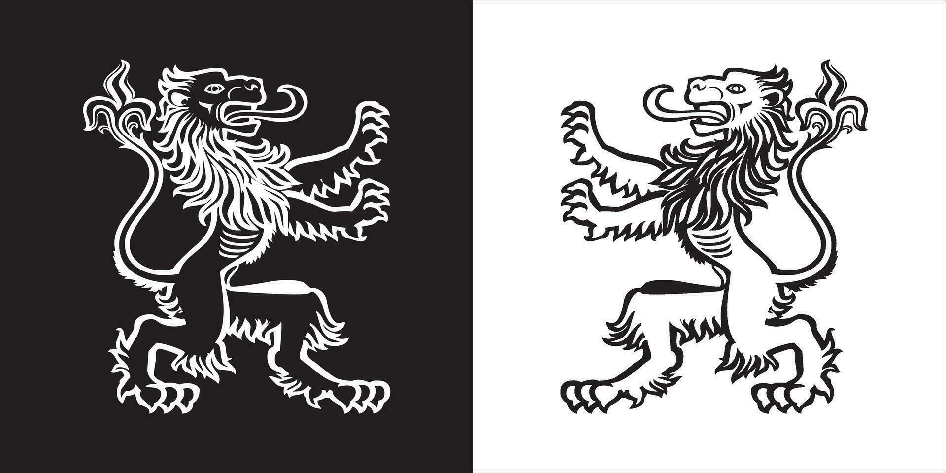 Illustration vector graphics of lion icon