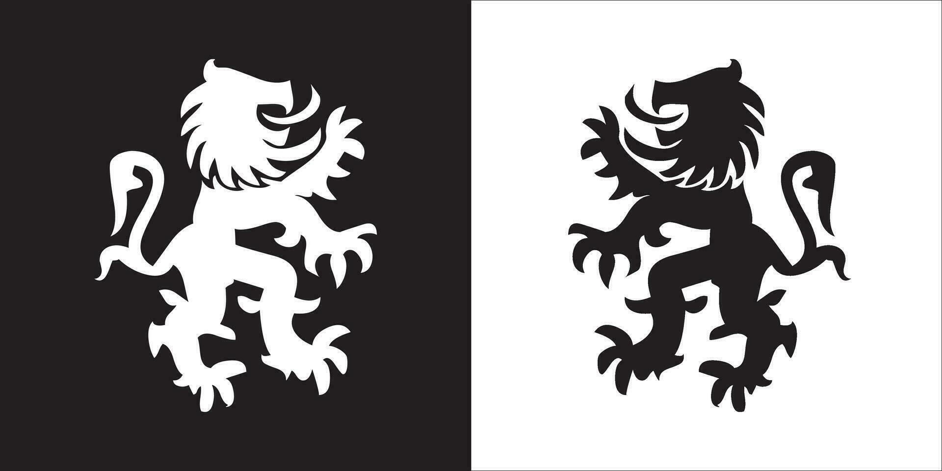 Illustration vector graphics of lion icon