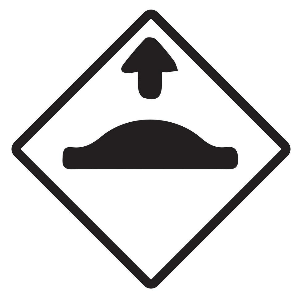 Hump Ahead Black and white vector