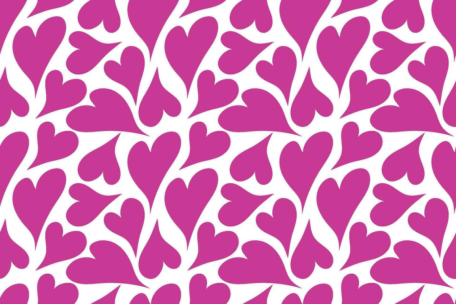 Seamless valentines day pattern. Pink groovy hearts. Universal holiday pattern vector