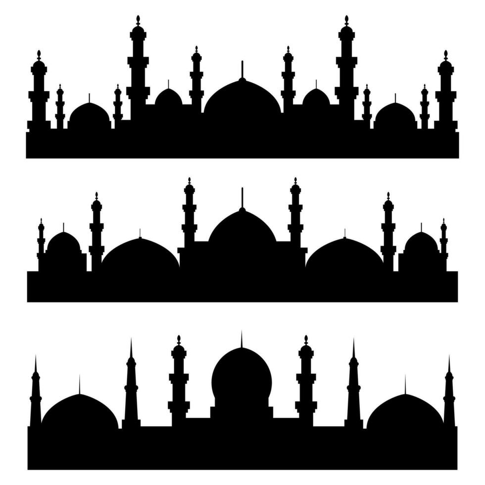 illustration vector graphic of mosque, perfect for mosque design , silhouette, ramadhan icon, mosque vector, mosque silhouette