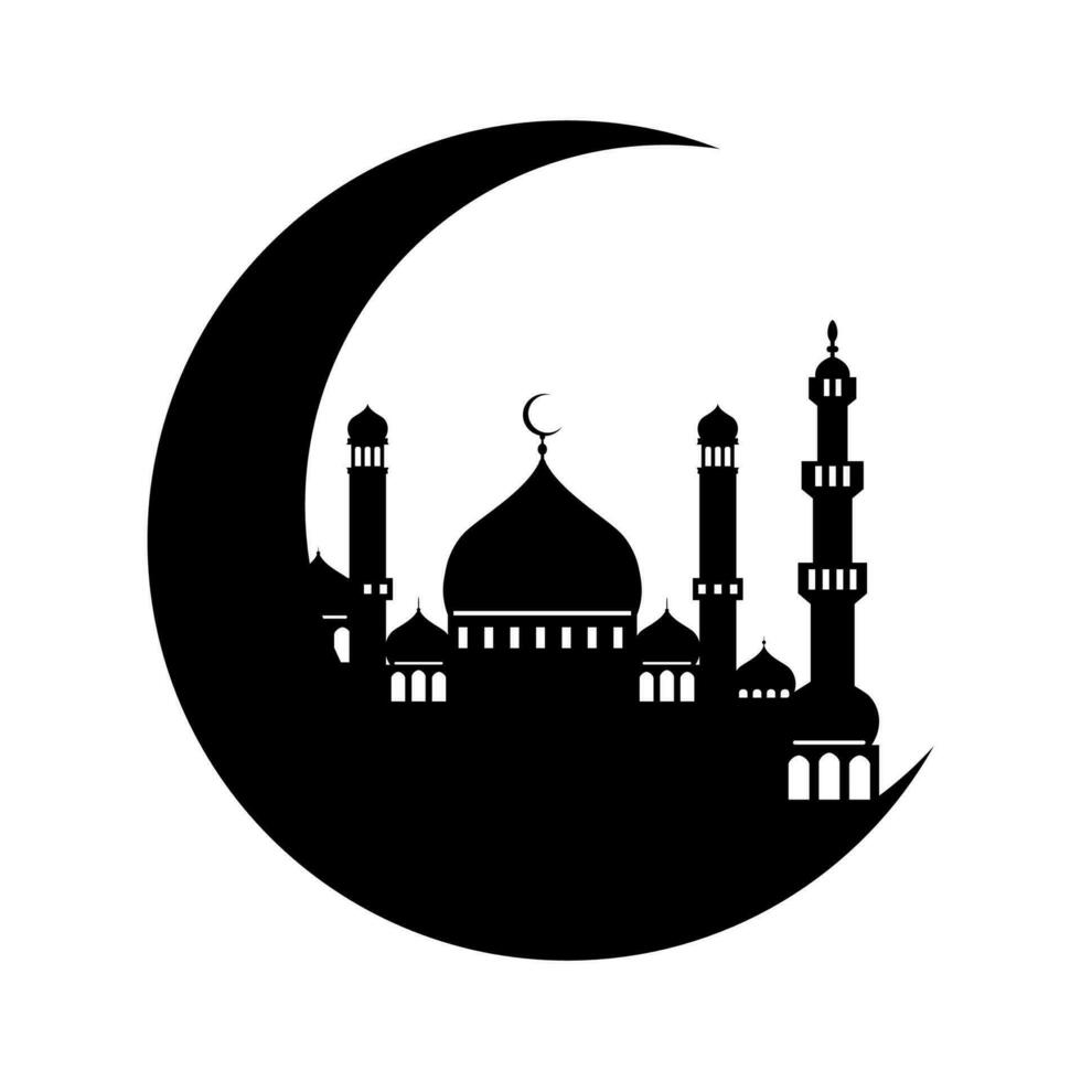 illustration vector graphic of mosque, perfect for mosque design , silhouette, ramadhan icon, mosque vector, mosque silhouette