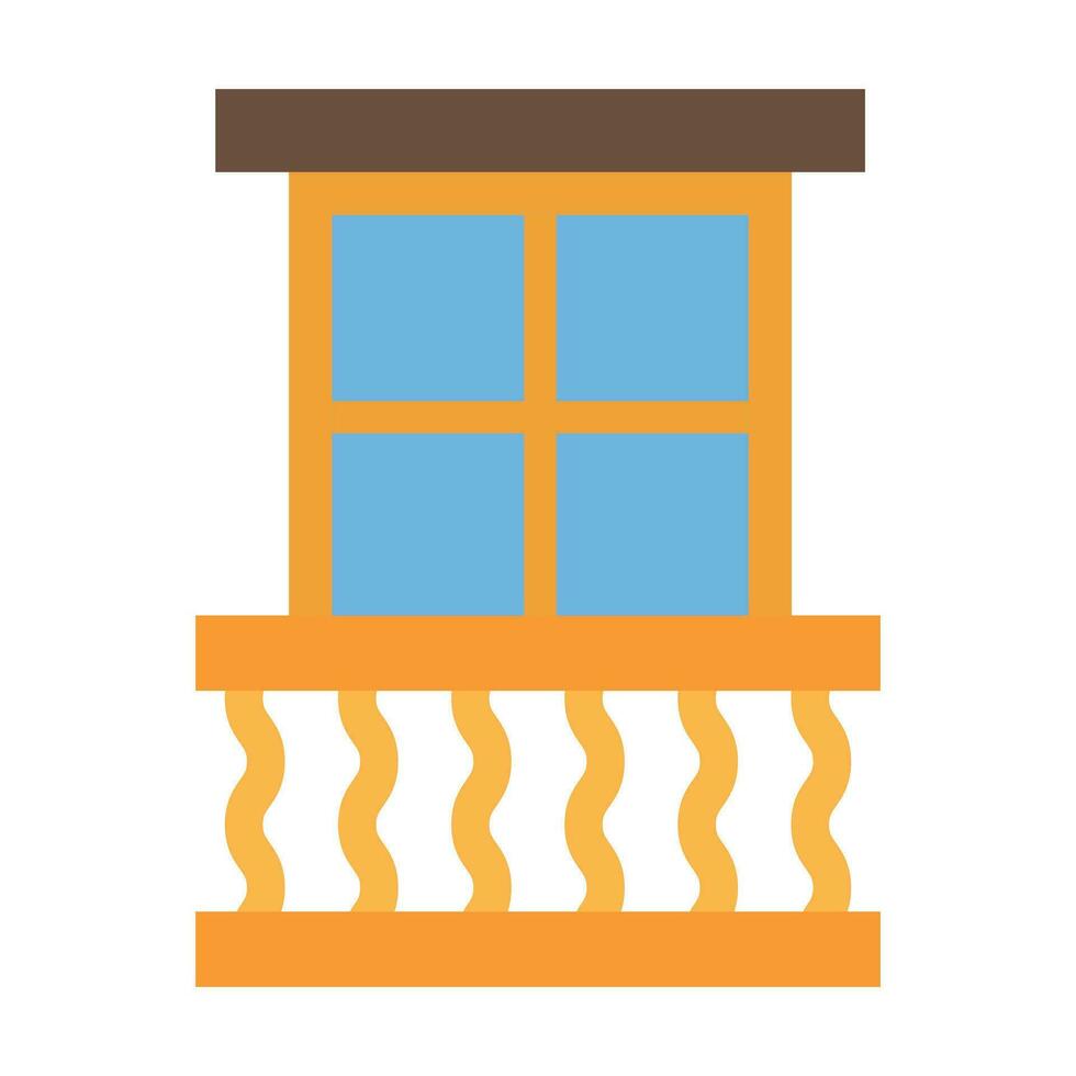 Balcony Vector Flat Icon For Personal And Commercial Use.