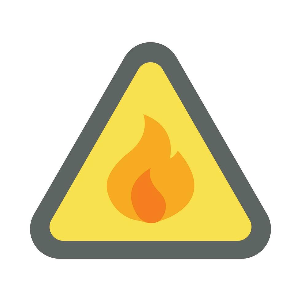 Hazard Sign Vector Flat Icon For Personal And Commercial Use.