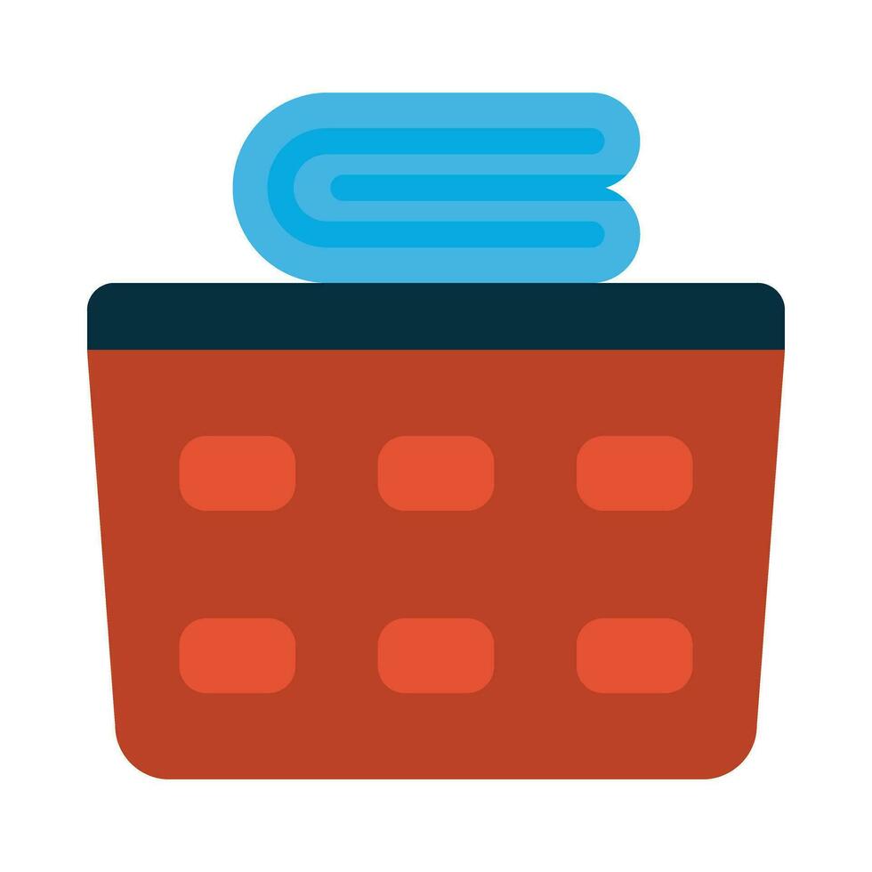 Laundry Basket Vector Flat Icon For Personal And Commercial Use.